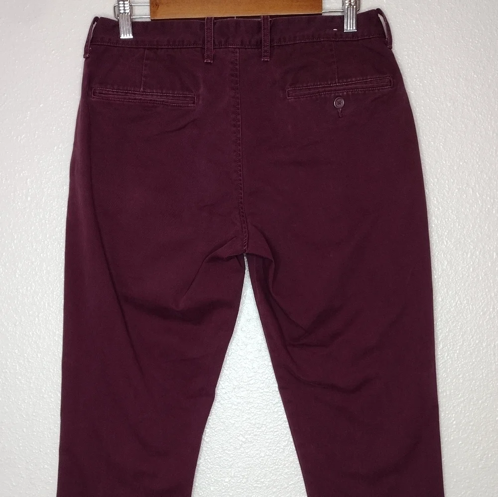 J. Crew Men's Burgundy Pants Sz 30×30